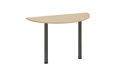 EJC 1 - 120 přístavba jednací, kovová podnož chrom, síla desky 18 mm, široká 1200 mm, bříza irská