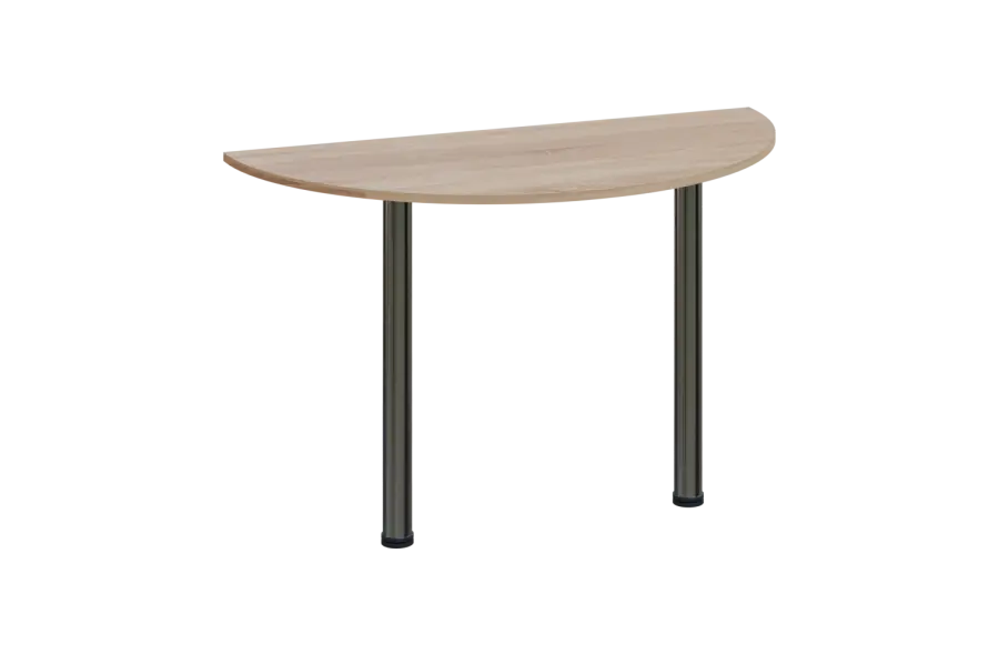 EJC 1 - 120 přístavba jednací, kovová podnož chrom, síla desky 18 mm, široká 1200 mm, dub bardolino