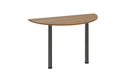 EJC 1 - 120 přístavba jednací, kovová podnož chrom, síla desky 18 mm, široká 1200 mm, ořech světlý