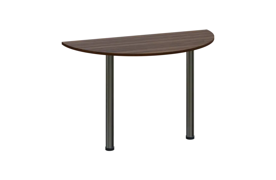 EJC 1 - 120 přístavba jednací, kovová podnož chrom, síla desky 18 mm, široká 1200 mm, ořech královský