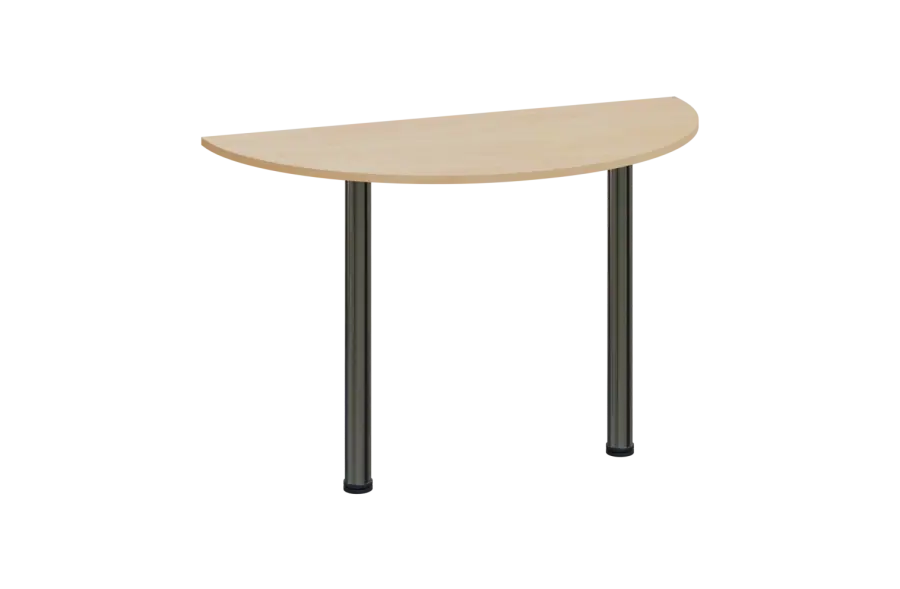 EJC 2 - 120 přístavba jednací, kovová podnož chrom, deska 25 mm, široká 1200 mm, bříza irská