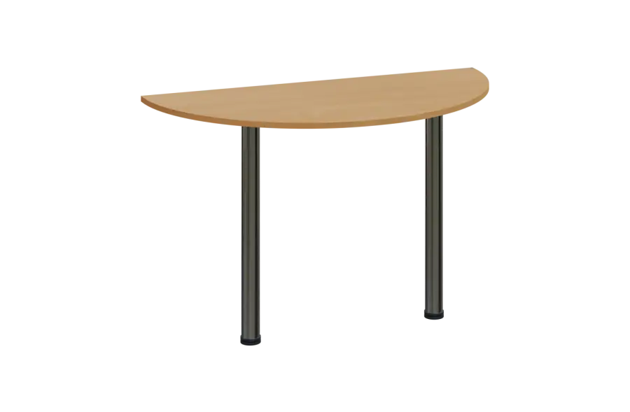 EJC 2 - 120 přístavba jednací, kovová podnož chrom, deska 25 mm, široká 1200 mm, buk Royal