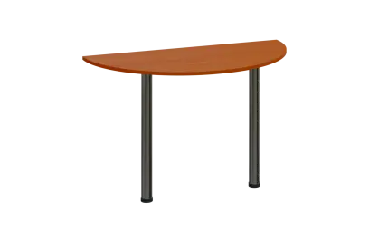 EJC 2 - 120 přístavba jednací, kovová podnož chrom, deska 25 mm, široká 1200 mm, třešeň šumavská