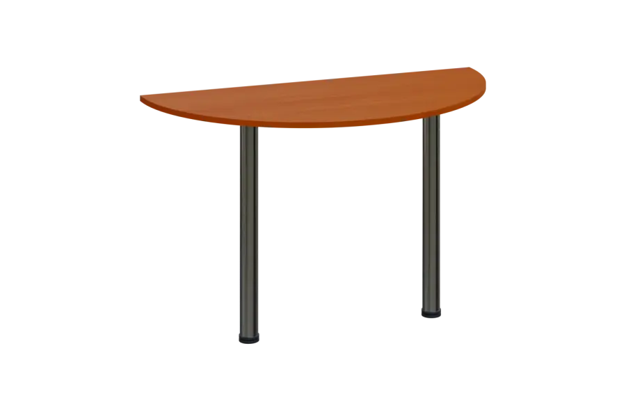 EJC 2 - 120 přístavba jednací, kovová podnož chrom, deska 25 mm, široká 1200 mm, třešeň šumavská