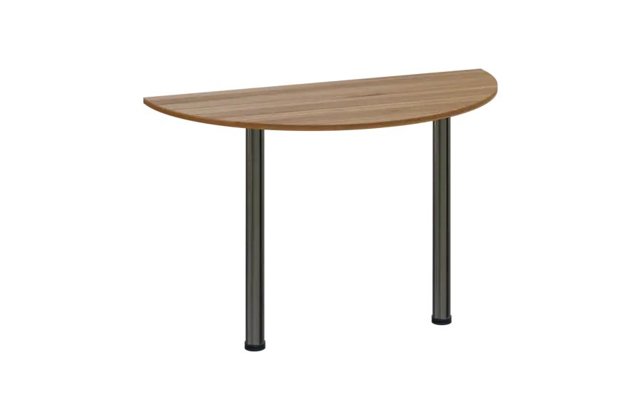 EJC 2 - 120 přístavba jednací, kovová podnož chrom, deska 25 mm, široká 1200 mm, ořech světlý