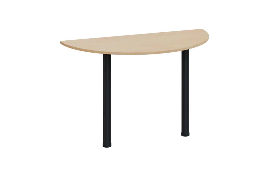 EJC 2 - 120 přístavba jednací, kovová podnož černá, deska 25 mm, široká 1200 mm, bříza irská