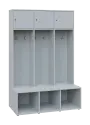 SZB - 180 - 120 šatní skříň s botníkem, 3-dvéřová, 1800x1200x300/600 mm, šedá