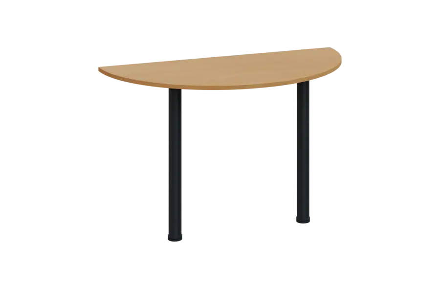 EJC 2 - 120 přístavba jednací, kovová podnož černá, deska 25 mm, široká 1200 mm, buk Royal