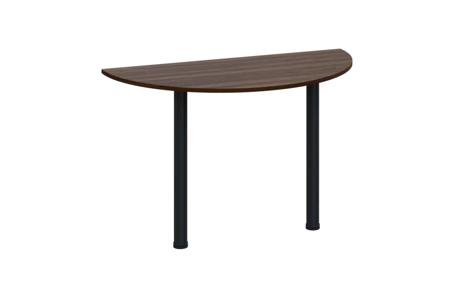 EJC 2 - 120 přístavba jednací, kovová podnož černá, deska 25 mm, široká 1200 mm, ořech královský