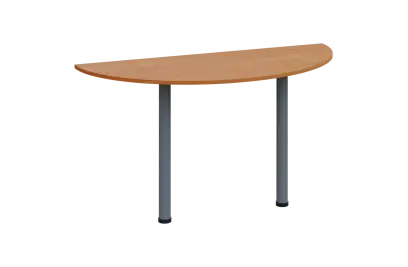 EJC 1 - 140 přístavba jednací, kovová podnož stříbrná, síla desky 18 mm, široká 1400 mm, olše jantar