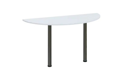 EJC 1 - 140 přístavba jednací, kovová podnož chrom, síla desky 18 mm, široká 1400 mm, bílá