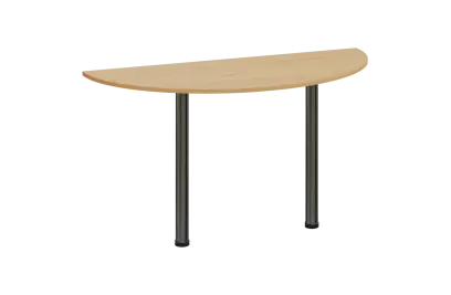 EJC 1 - 140 přístavba jednací, kovová podnož chrom, síla desky 18 mm, široká 1400 mm, javor horský