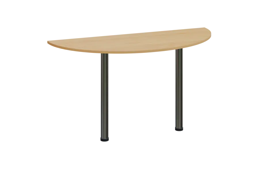 EJC 1 - 140 přístavba jednací, kovová podnož chrom, síla desky 18 mm, široká 1400 mm, javor horský