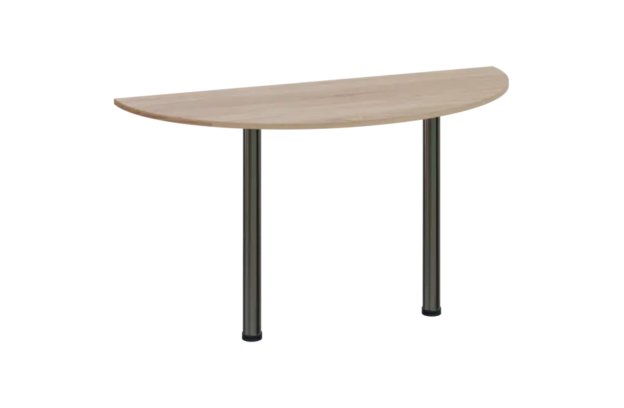 EJC 1 - 140 přístavba jednací, kovová podnož chrom, síla desky 18 mm, široká 1400 mm, dub bardolino