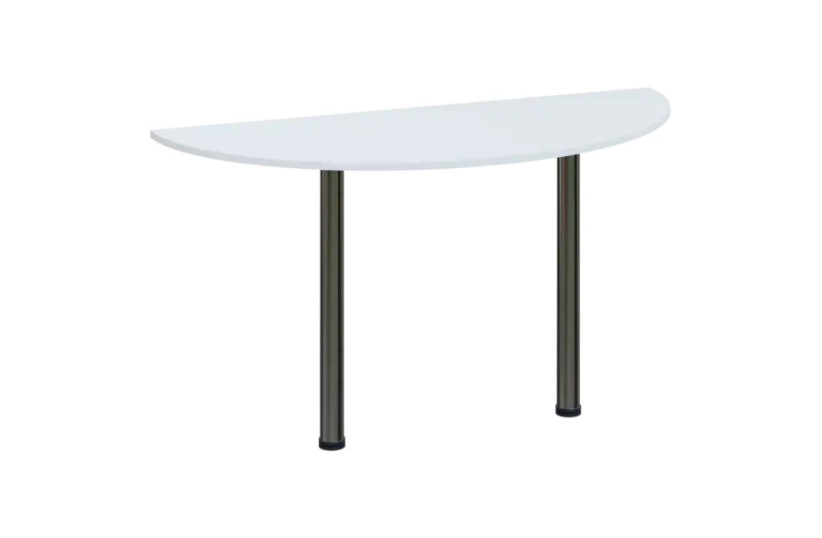 EJC 2 - 140 přístavba jednací, kovová podnož chrom, síla desky 25 mm, široká 1400 mm, bílá