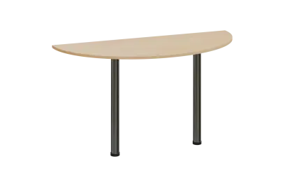 EJC 2 - 140 přístavba jednací, kovová podnož chrom, síla desky 25 mm, široká 1400 mm, bříza irská