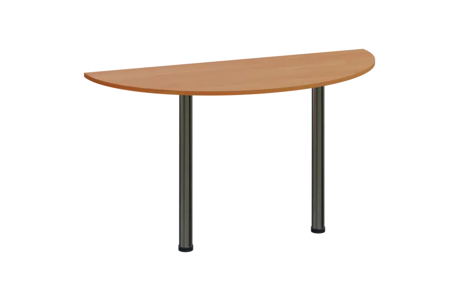 EJC 2 - 140 přístavba jednací, kovová podnož chrom, síla desky 25 mm, široká 1400 mm, olše jantar