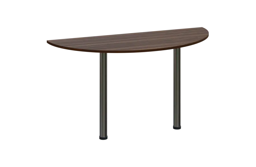 EJC 2 - 140 přístavba jednací, kovová podnož chrom, síla desky 25 mm, široká 1400 mm, ořech královský