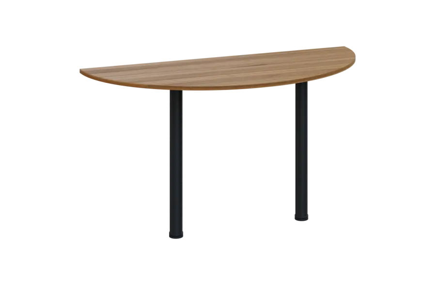 EJC 2 - 140 přístavba jednací, kovová podnož černá, síla desky 25 mm, široká 1400 mm, ořech světlý