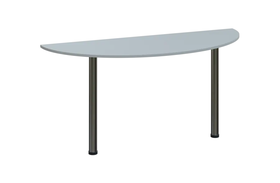 EJC 1 - 160 přístavba jednací, kovová podnož chrom, deska 18 mm, široká 1600 mm, šedá