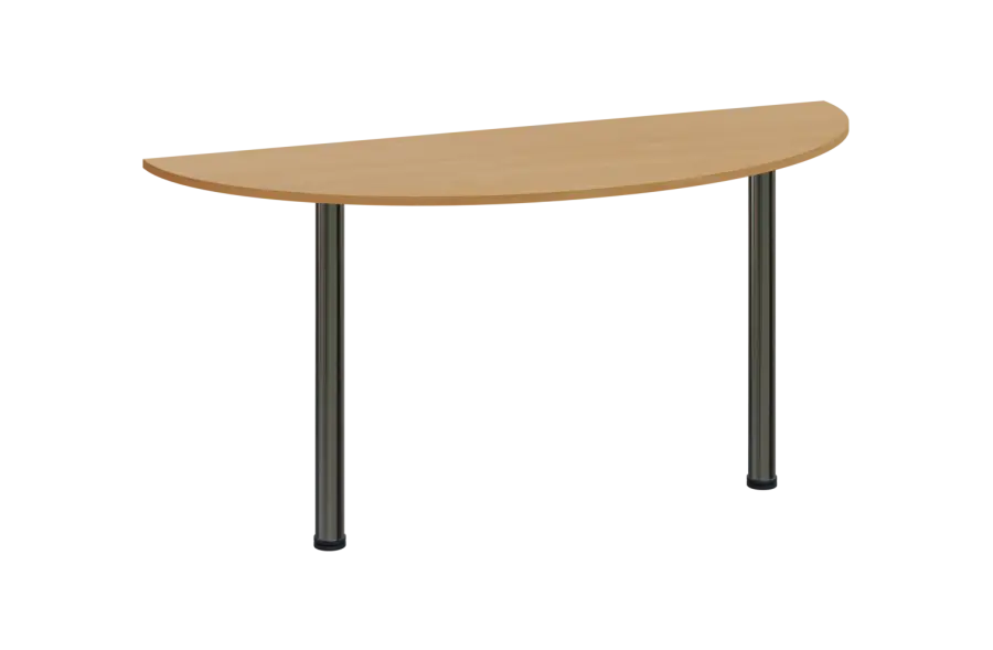 EJC 1 - 160 přístavba jednací, kovová podnož chrom, deska 18 mm, široká 1600 mm, buk Royal