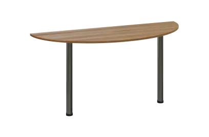 EJC 1 - 160 přístavba jednací, kovová podnož chrom, deska 18 mm, široká 1600 mm, ořech světlý