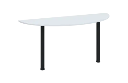 EJC 1 - 160 přístavba jednací, kovová podnož černá, deska 18 mm, široká 1600 mm, bílá