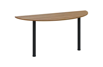 EJC 1 - 160 přístavba jednací, kovová podnož černá, deska 18 mm, široká 1600 mm, ořech světlý