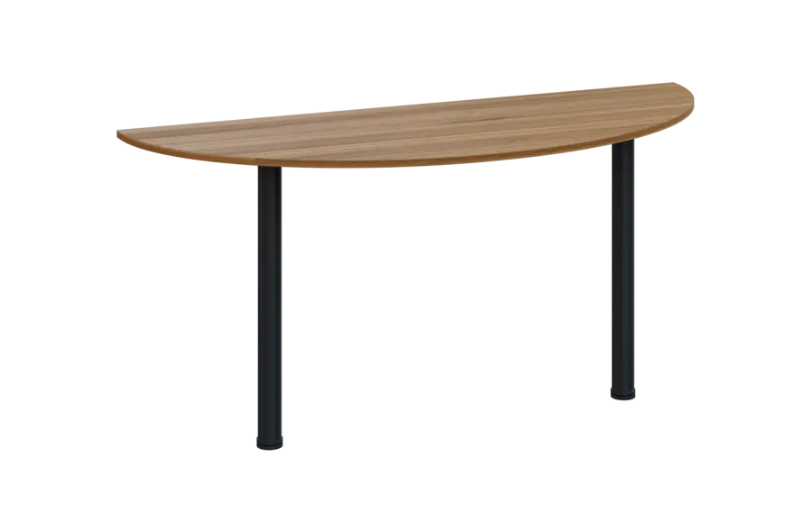 EJC 1 - 160 přístavba jednací, kovová podnož černá, deska 18 mm, široká 1600 mm, ořech světlý