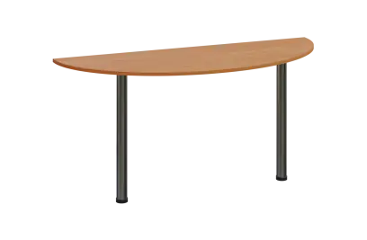 EJC 2 - 160 přístavba jednací, kovová podnož chrom, deska 25 mm, široká 1600 mm, olše jantar