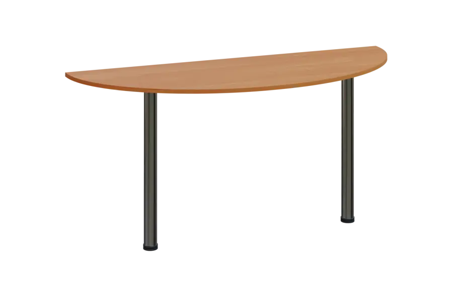 EJC 2 - 160 přístavba jednací, kovová podnož chrom, deska 25 mm, široká 1600 mm, olše jantar