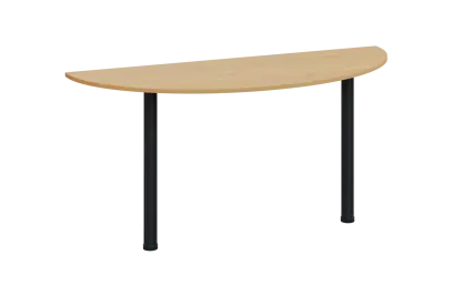 EJC 2 - 160 přístavba jednací, kovová podnož černá, deska 25 mm, široká 1600 mm, javor horský