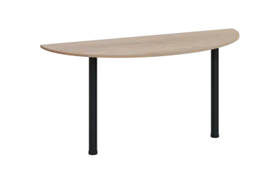 EJC 2 - 160 přístavba jednací, kovová podnož černá, deska 25 mm, široká 1600 mm, dub bardolino