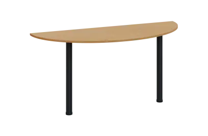 EJC 2 - 160 přístavba jednací, kovová podnož černá, deska 25 mm, široká 1600 mm, buk Royal