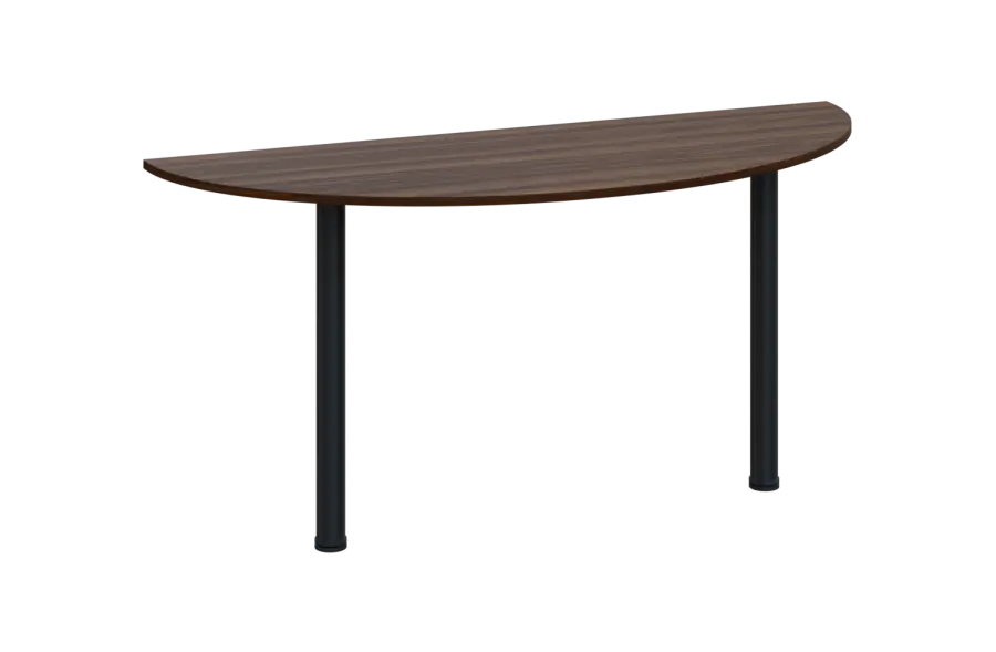 EJC 2 - 160 přístavba jednací, kovová podnož černá, deska 25 mm, široká 1600 mm, ořech královský