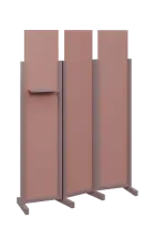 ATMOSFERE LINE 319, dřevěný 3-dílný paraván, mobilní, výška 1900 mm, rám sandy lilac, výplň antická