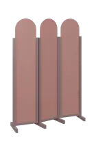ATMOSFERE ROUND 119, dřevěný 3-dílný paraván, mobilní, výška 1900 mm, rám sandy lilac, výplň antická