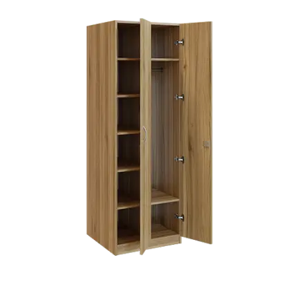 Q 223-60 skříň šatní, 2-dvéřová, 600x600x1800 mm, ořech světlý