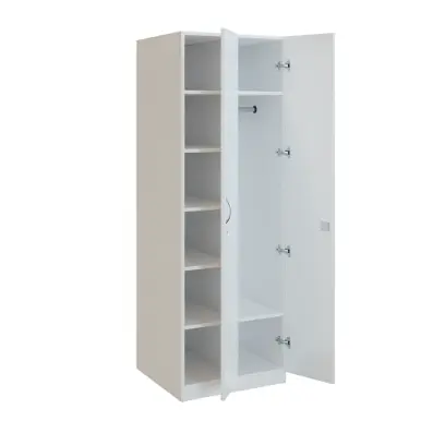 Q 223-60 skříň šatní, 2-dvéřová, 600x600x1800 mm, bílá