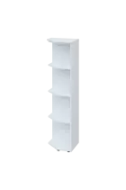 EZ 4 - 4 skříň rohová, vnější, úzká lamino - bílá, levé provedení