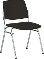LUISA židle konferenční, koženka černá