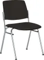 LUISA židle konferenční, koženka černá