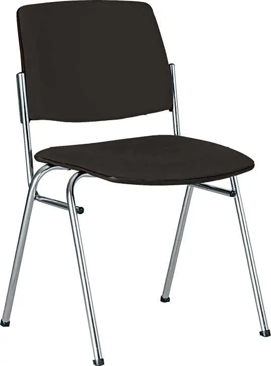 LUISA židle konferenční, koženka černá