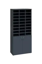 ERG - 5 skříňka 2-dveřová, 3 x registrační vložka lamino - antracit