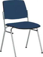 LUISA židle konferenční, koženka tmavě modrá