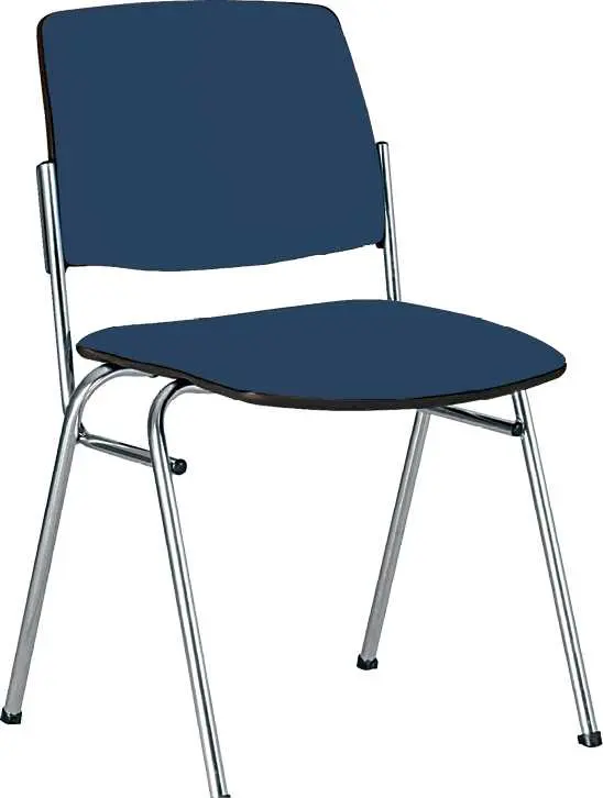 LUISA židle konferenční, koženka tmavě modrá