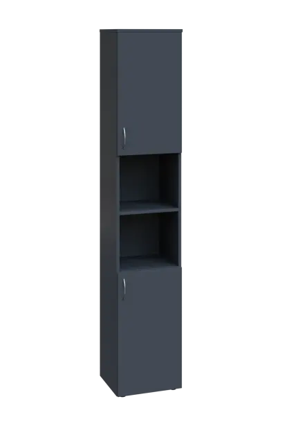 EN 6 - 42DN kancelářská skříň, 2-dveřová/nika, pravá, 2150x400x400, antracit