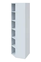 EV 6 - 7 skříň rohová, vnitřní, úzká lamino - bílá, provedení levé