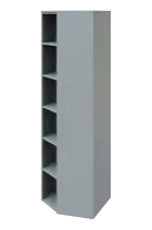 EV 6 - 7 skříň rohová, vnitřní, úzká lamino - šedá, provedení levé