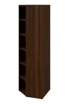 EV 6 - 7 skříň rohová, vnitřní, úzká lamino - ořech královský, provedení levé